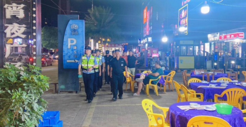 广东中山黄圃公安开展夏夜治安巡查宣防第六次集中统一行动